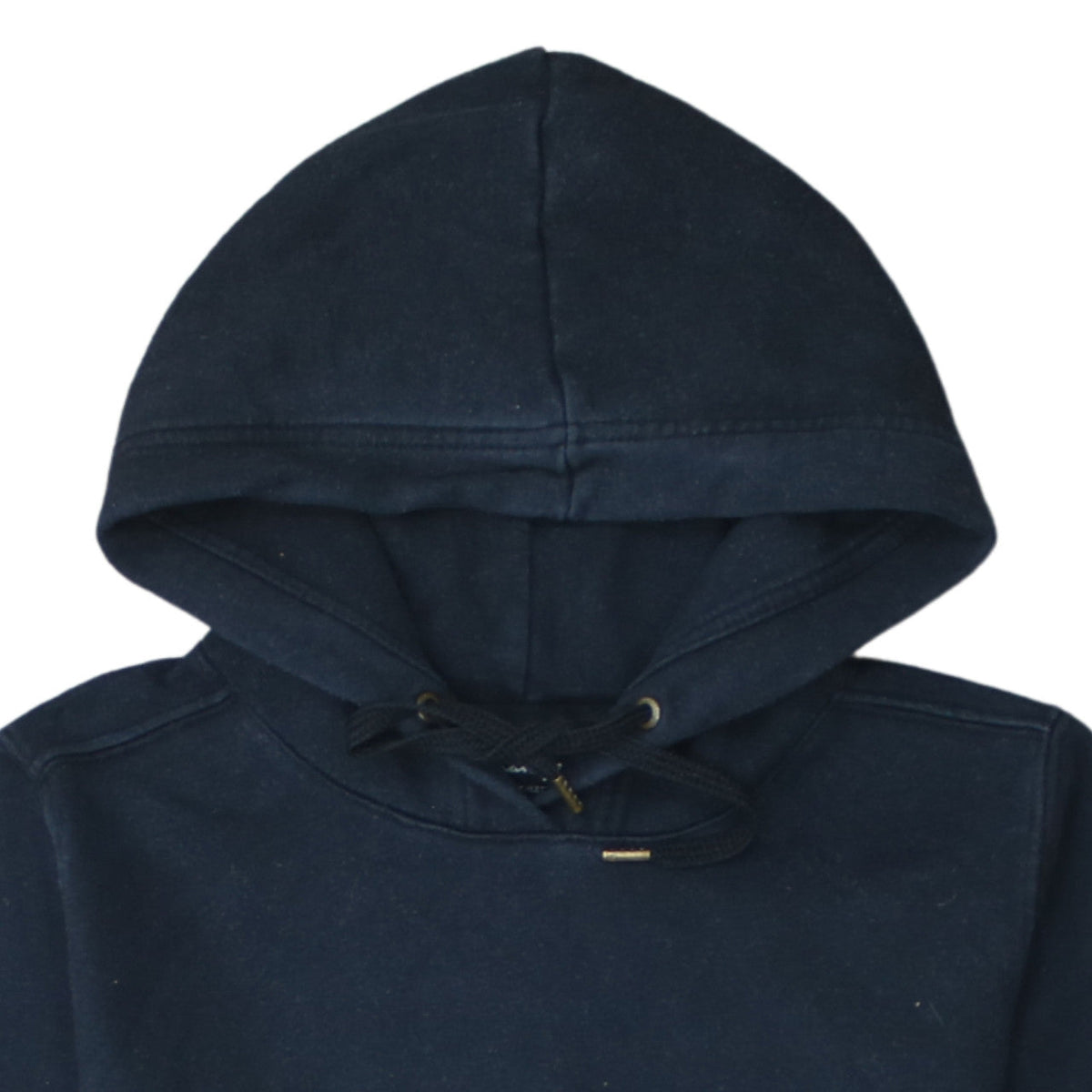 Champion Women's Navy Pullover Hoodie M Embroidered Logo Cotton Blend