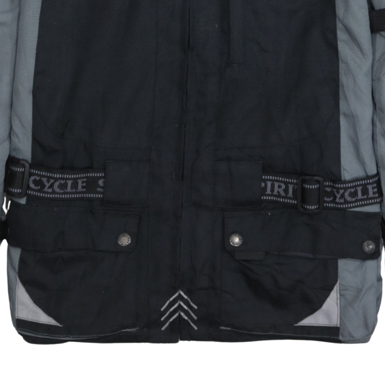 Cycle Spirit Men's Black Grey Motorcycle Jacket Size L Waterproof Biker Style