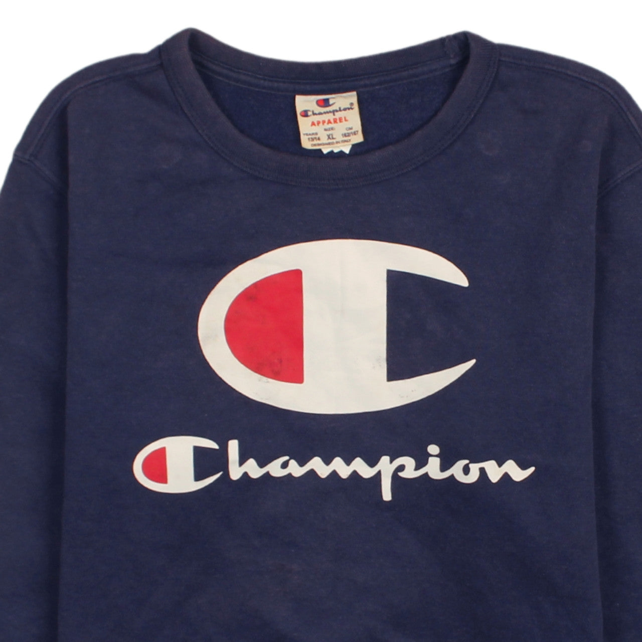 Champion Boys Navy Blue XL 13-14 Years Crew Neck Pullover Sweatshirt