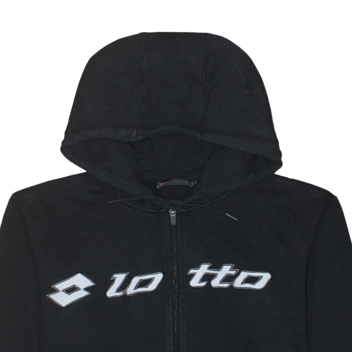 Lotto Men's Black Full Zip Hoodie Size L Sportswear Fleece