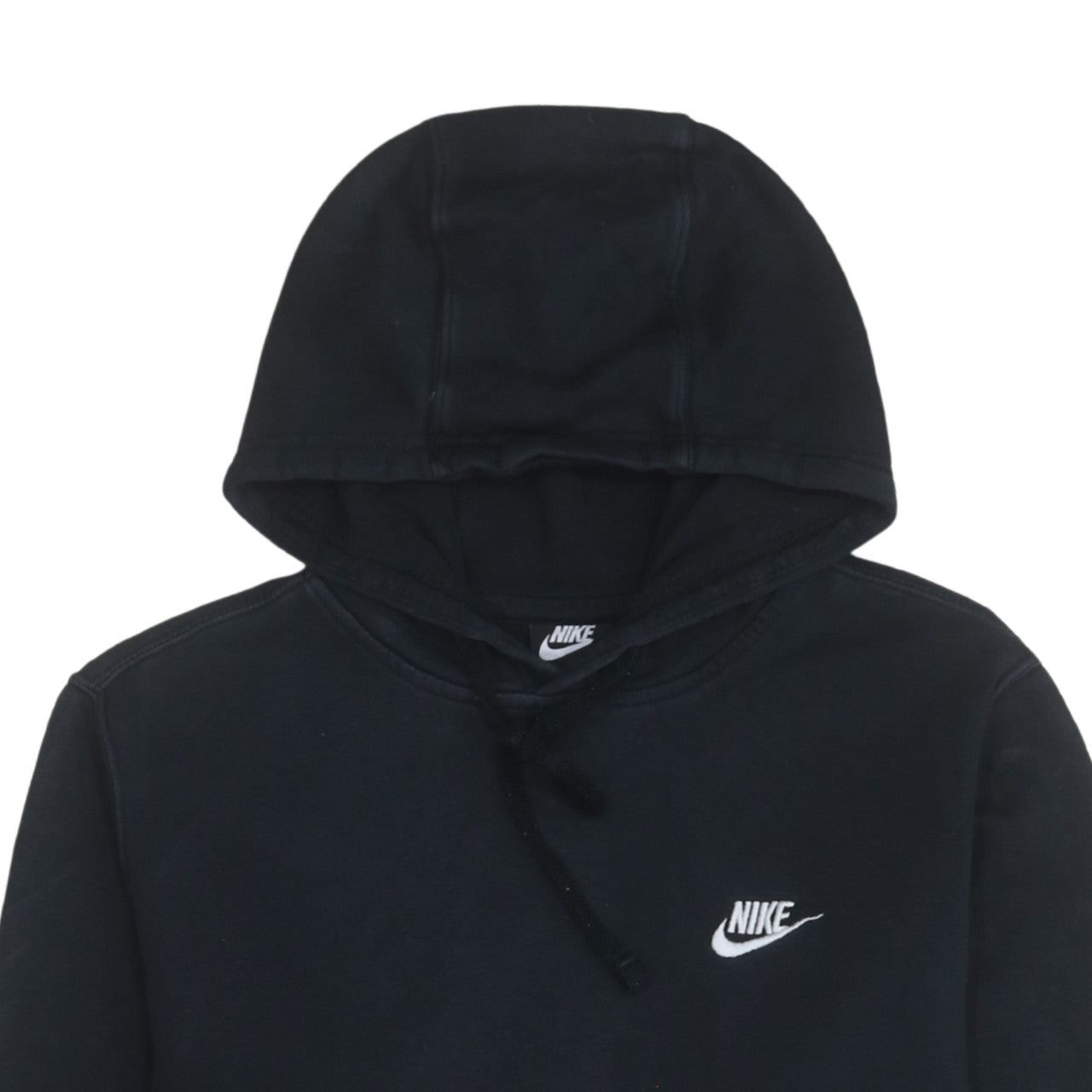 Nike Mens Black Pullover Hoodie M Logo Fleece Sweatshirt