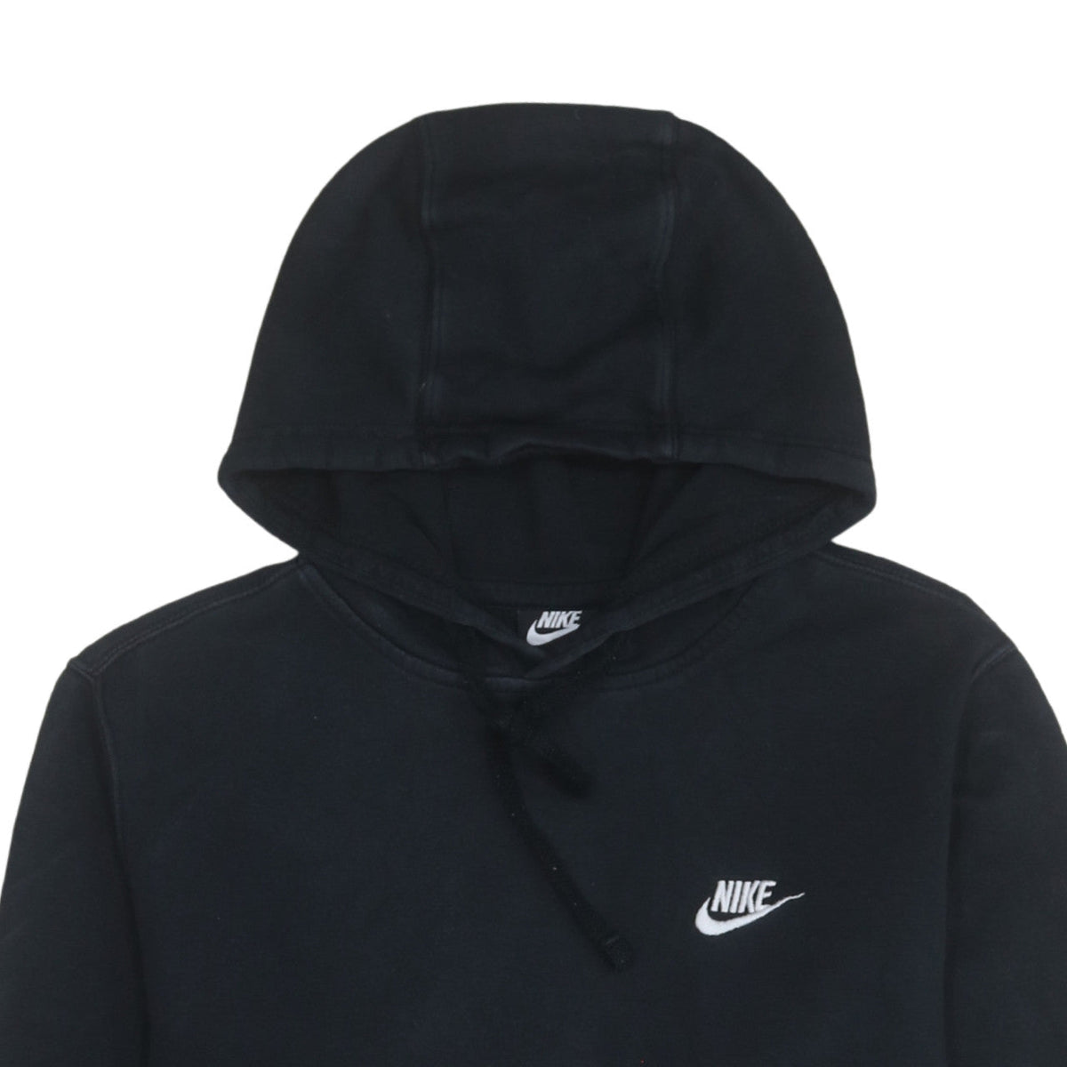 Nike Mens Black Pullover Hoodie M Logo Fleece Sweatshirt