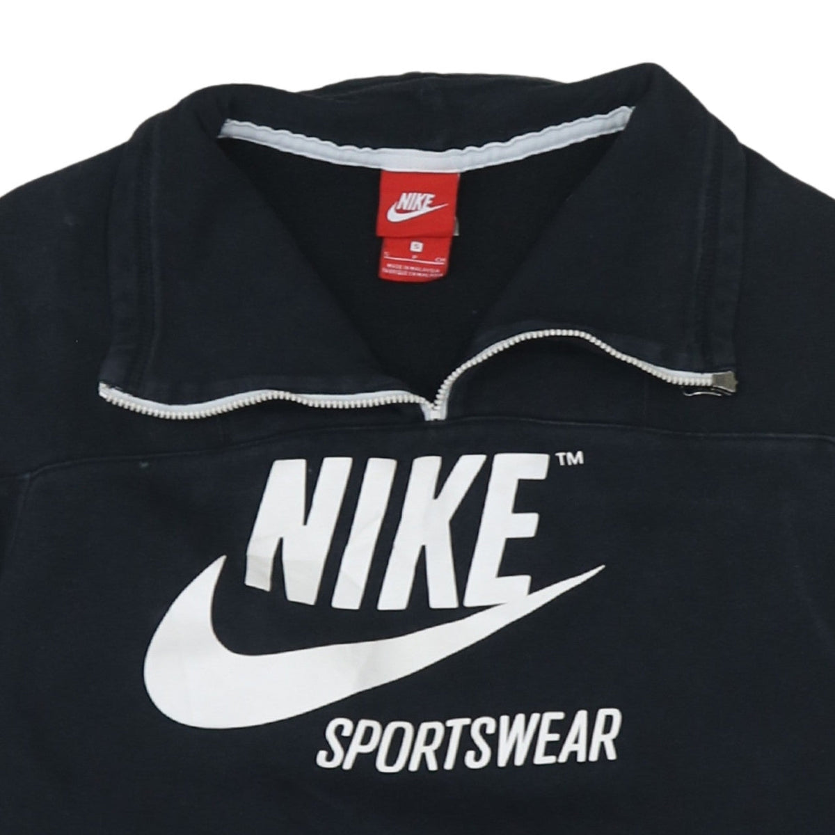 Nike Mens Black 1/4 Zip Sportswear Sweatshirt Small