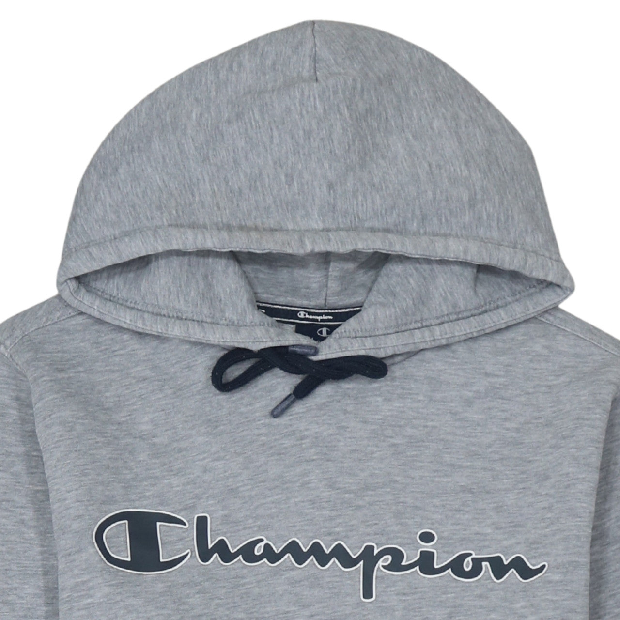 Champion Men's Grey Small Pullover Hoodie with Logo Print