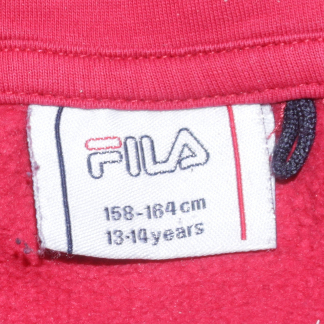 Fila Boys Red and Black Pullover Hoodie 13-14 Years Graphic Logo Cotton