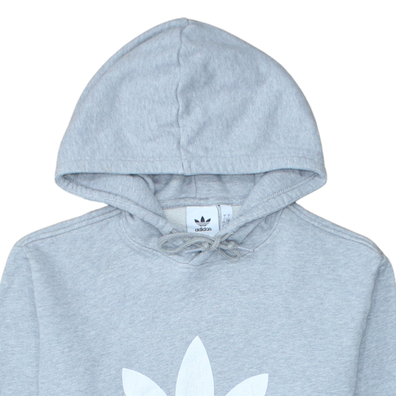 Adidas Mens Grey Pullover Hoodie L Regular Fit Graphic Logo