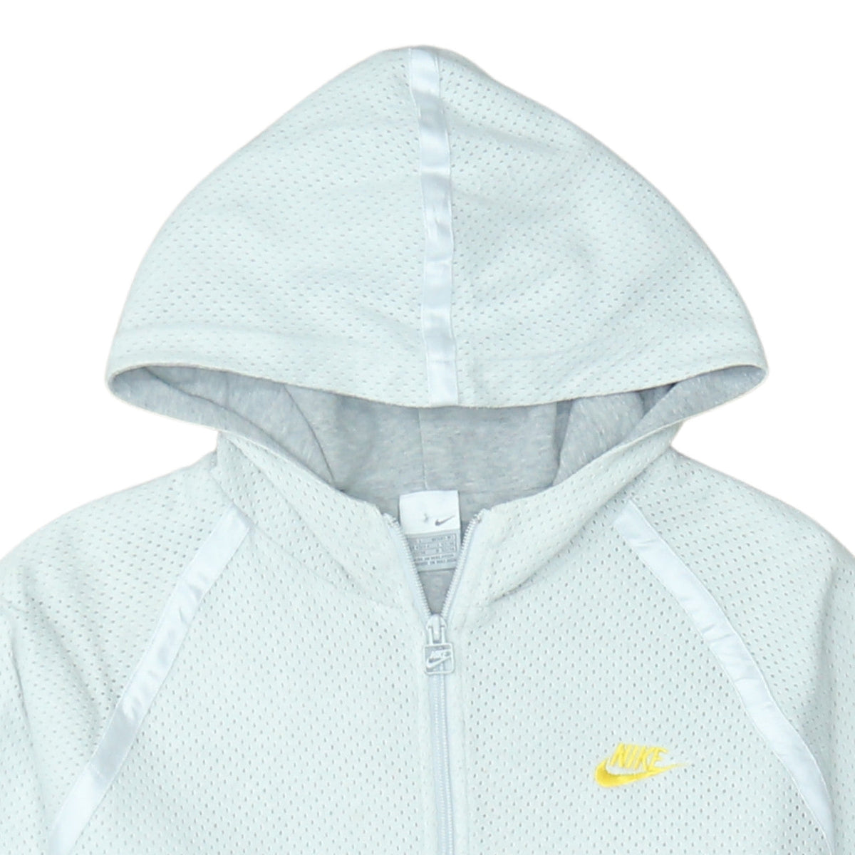 Nike Men's Grey Full Zip Hooded Sweatshirt L Sports Logo