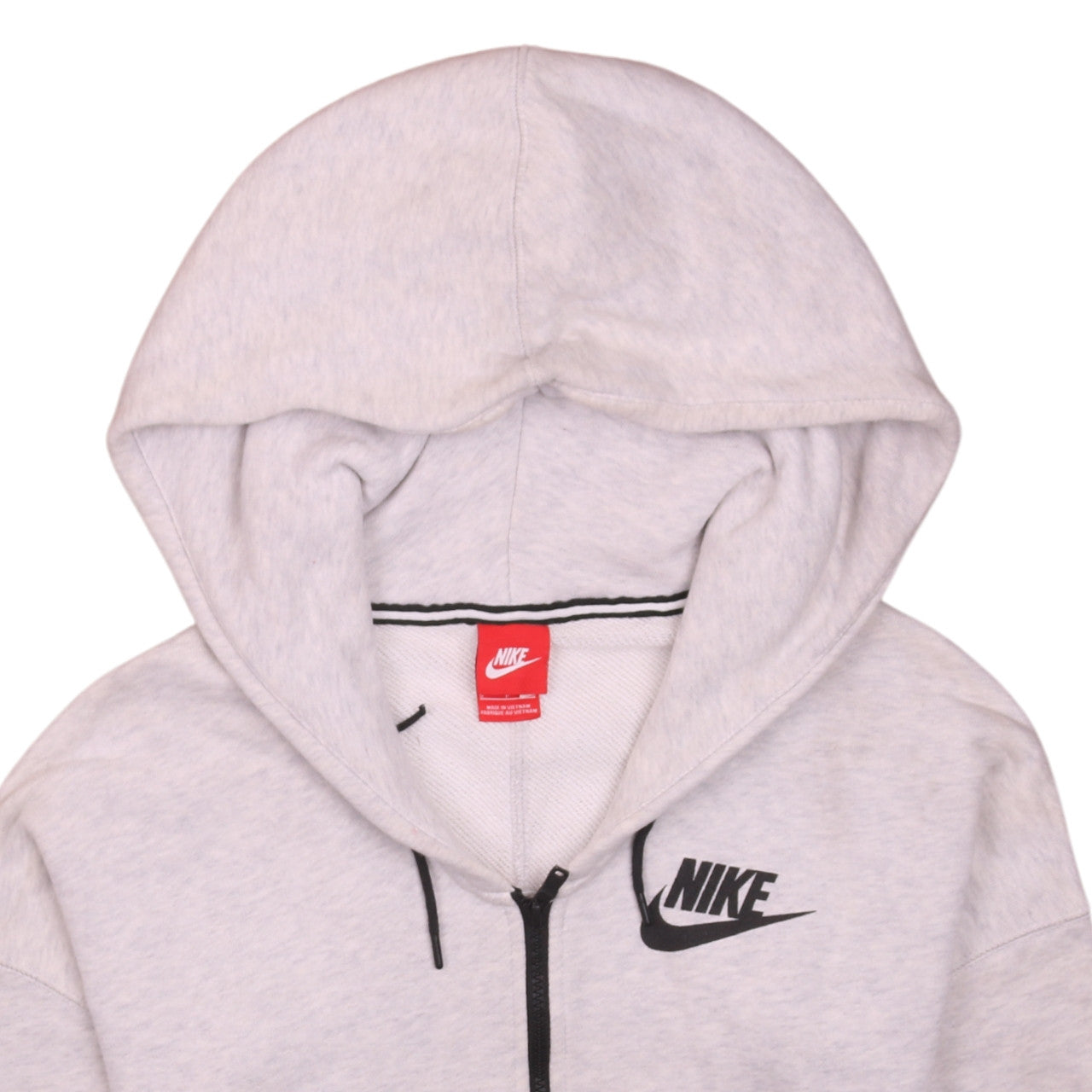 Nike Men's Beige Full Zip Hoodie S Fleece Sportswear