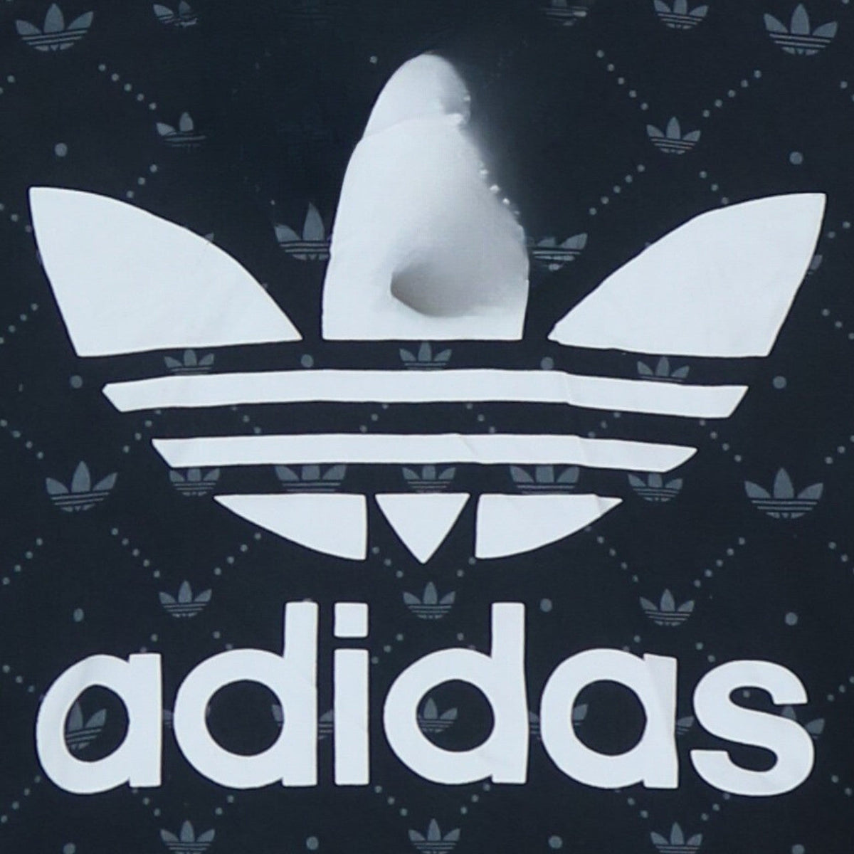 Adidas Men's Black Pullover Hoodie M Logo Graphic Fleece Sweatshirt