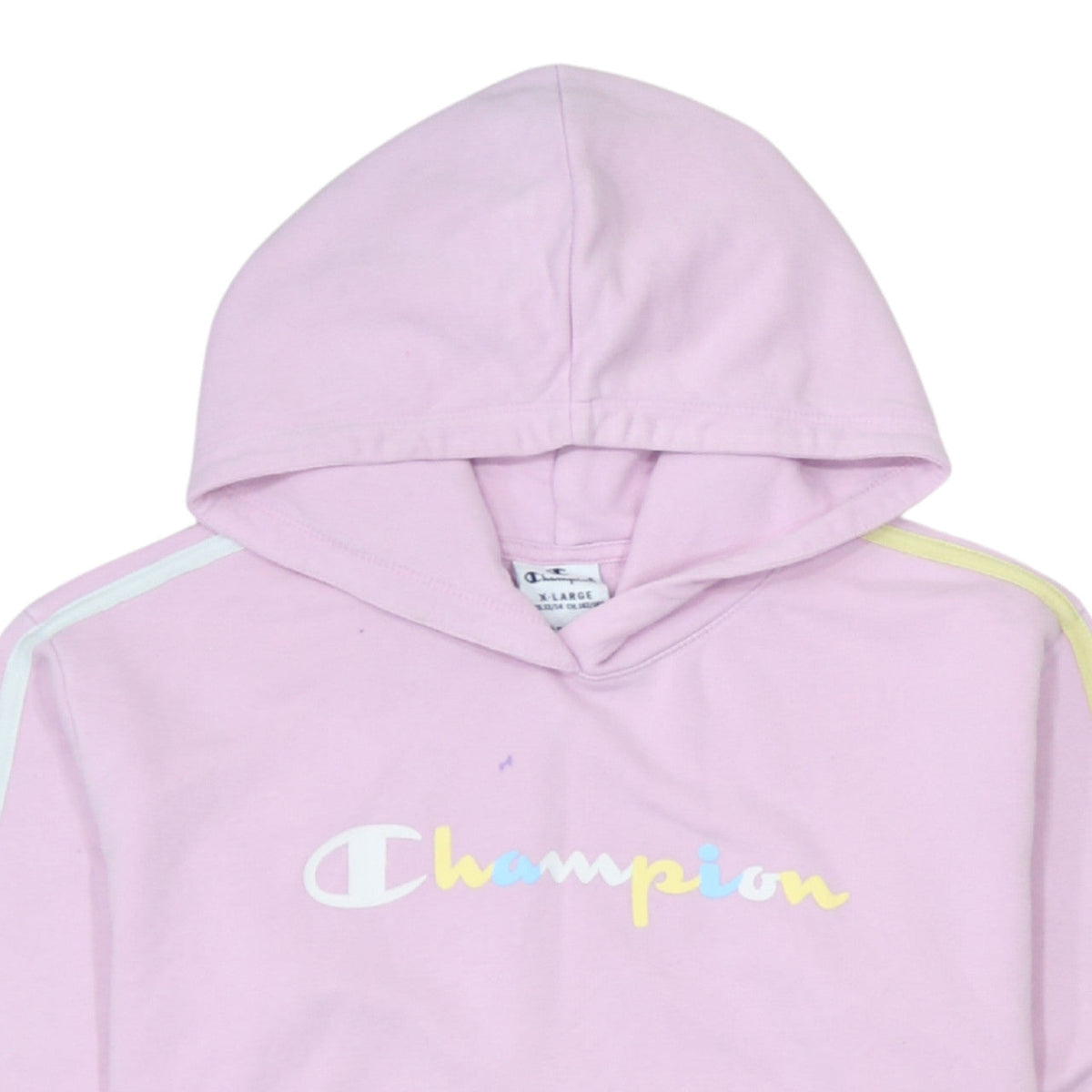 Champion Girls Pink Logo Pullover Hoodie 13-14 Years XL