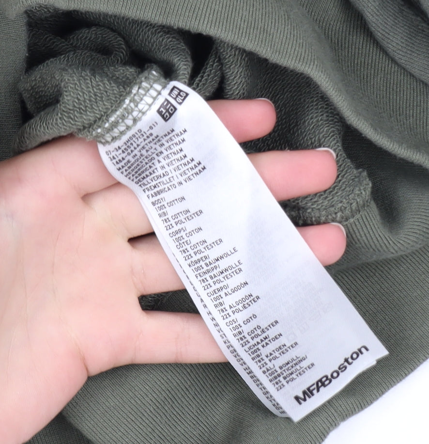 Uniqlo Men’s Green Graphic Art Sweatshirt S Regular Fit