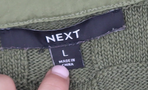 Next Women’s Green Knit Layered Long Sleeve Blouse Size L