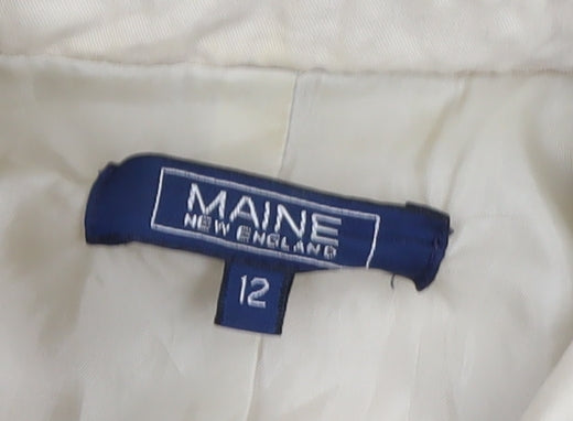 Maine New England Women's Beige Cotton Blend Jacket Size 12