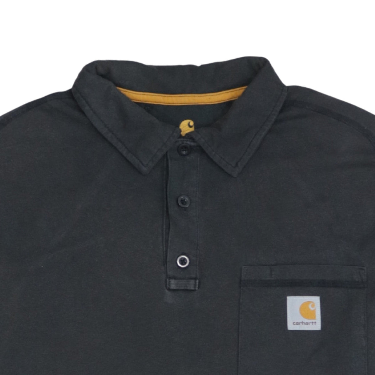 Carhartt Men's Black Small Relaxed Fit Cotton Polo Shirt