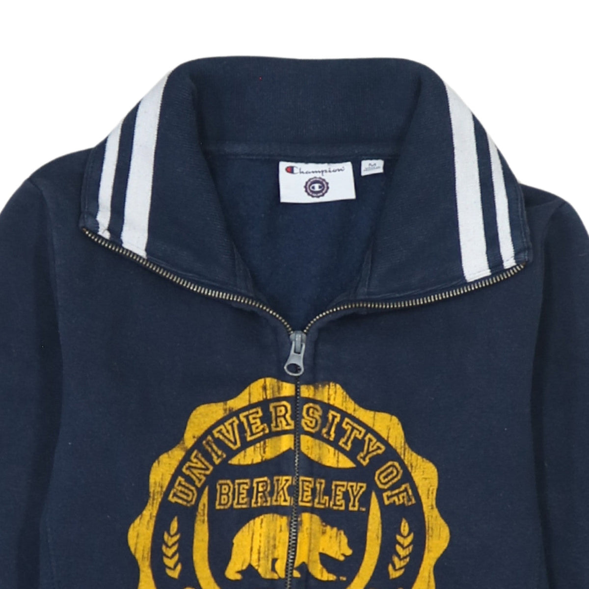 Champion Men's Blue Full Zip University Sweatshirt M