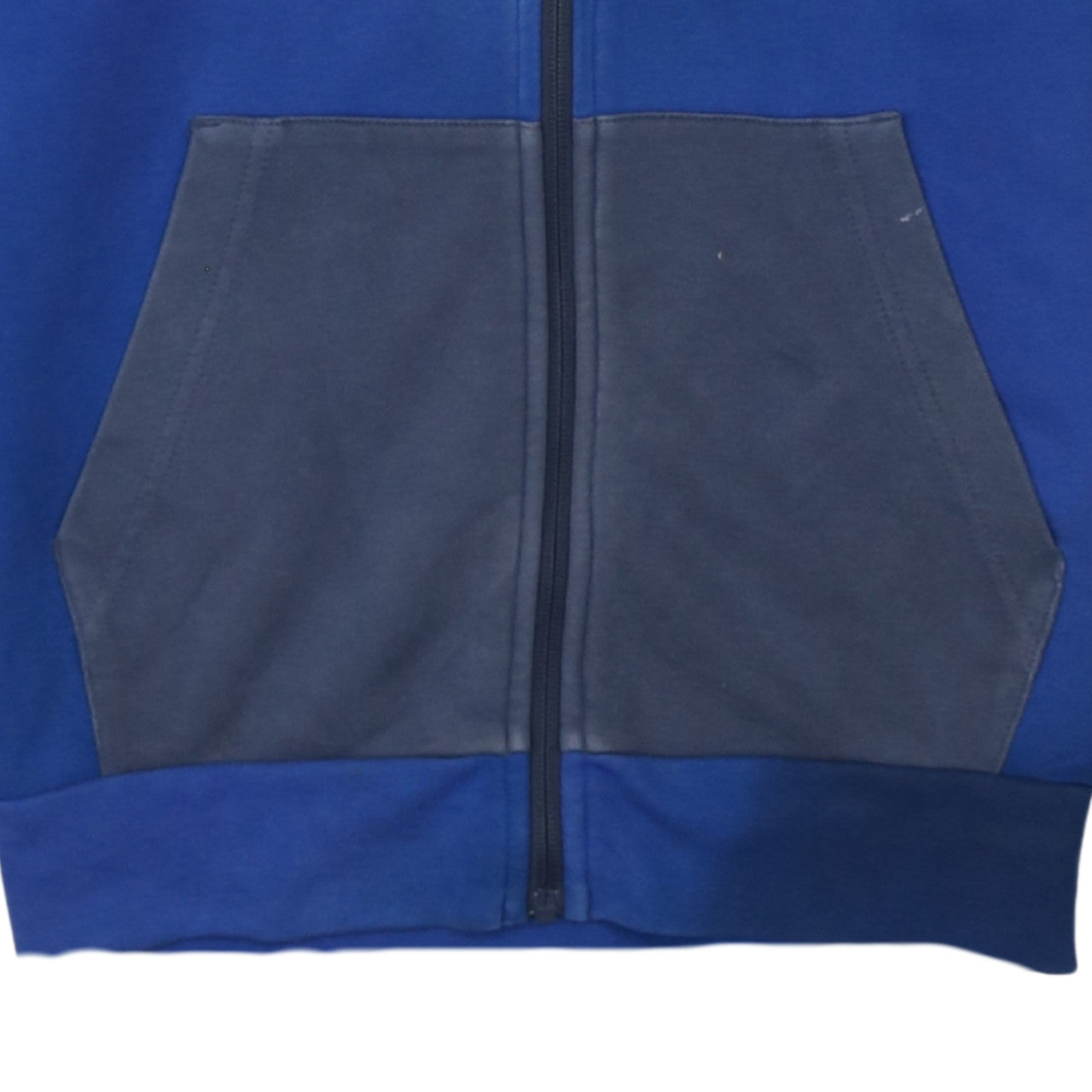 Adidas Boys Blue Full Zip Hoodie 14 Years Cotton Blend Sportswear