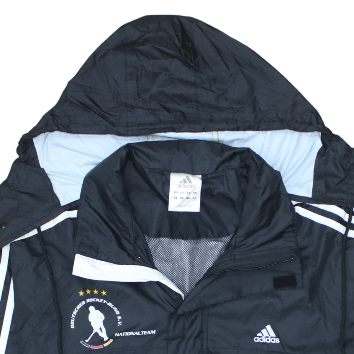 Adidas Men's Black Small Hooded Windbreaker Deutschland Jacket