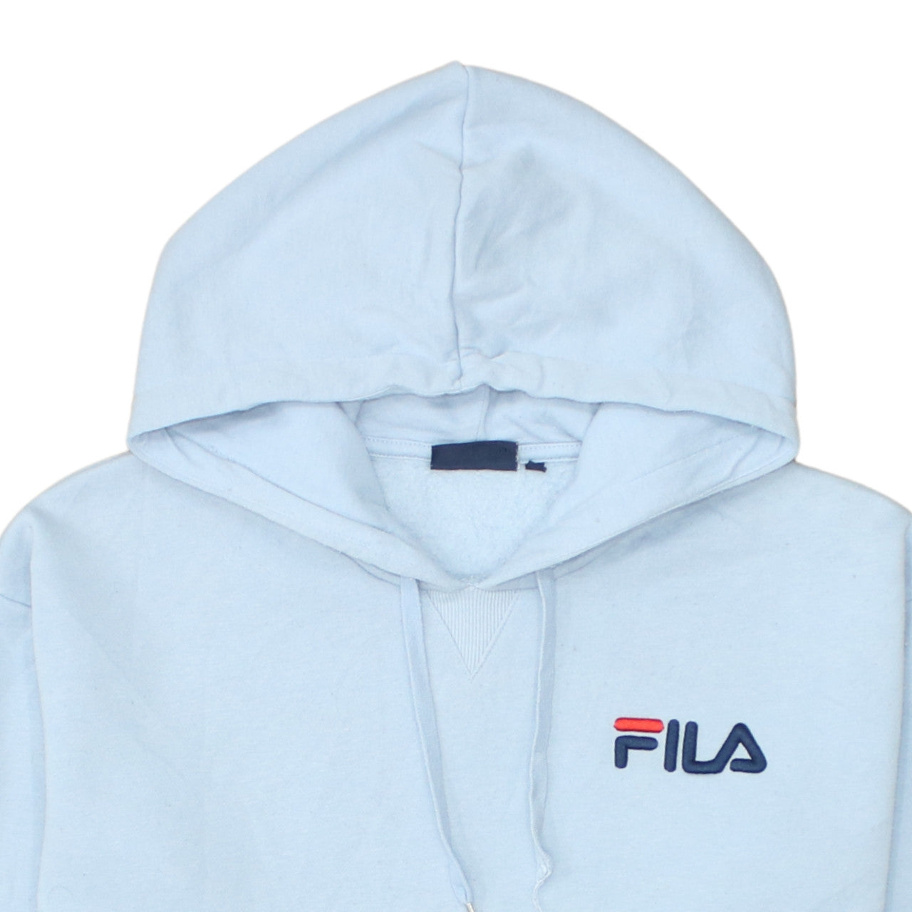 Fila Womens Light Blue Pullover Hoodie Small Polyester Cotton Blend