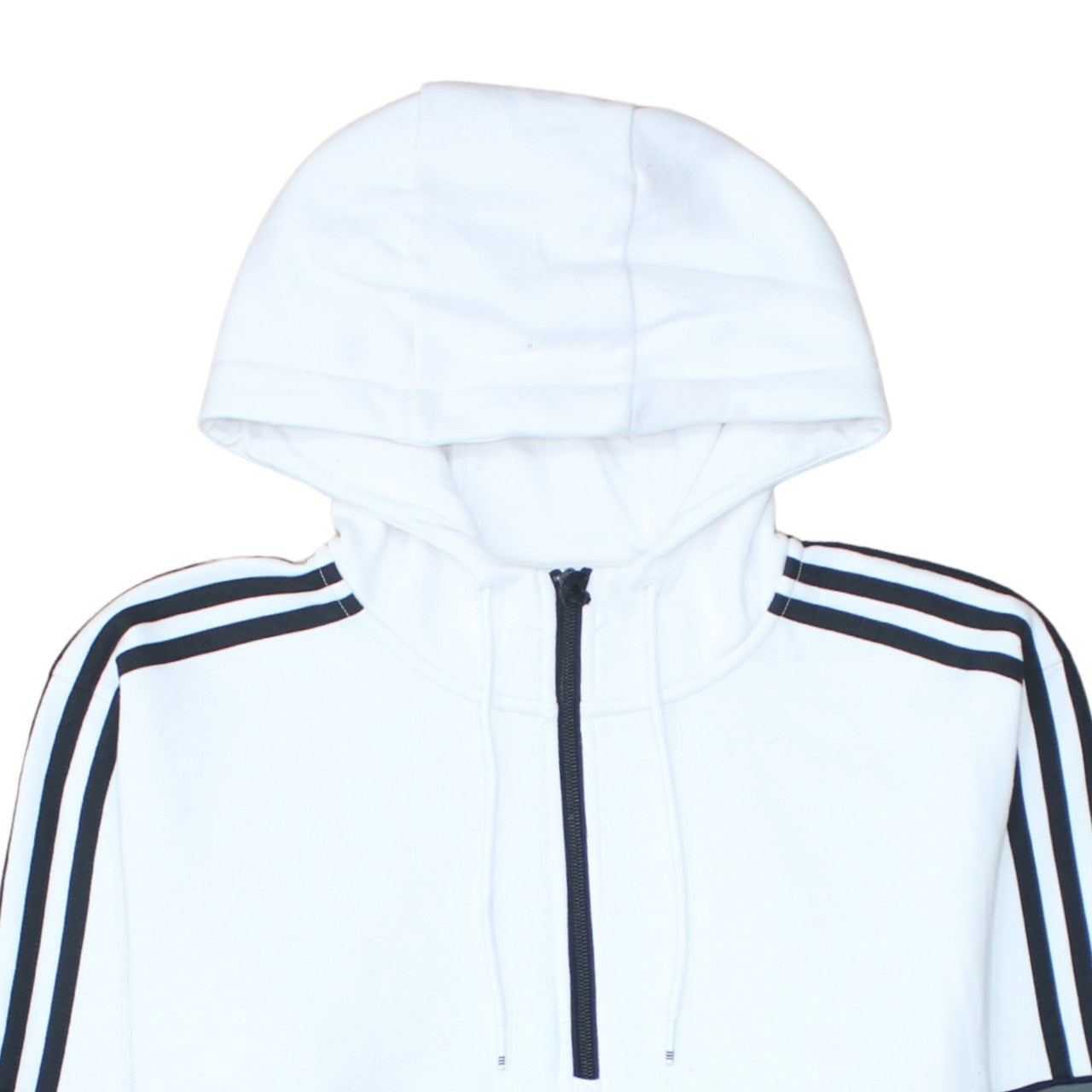 Adidas Men's White 1/2 Zip Hoodie Small Regular Fit Sportswear
