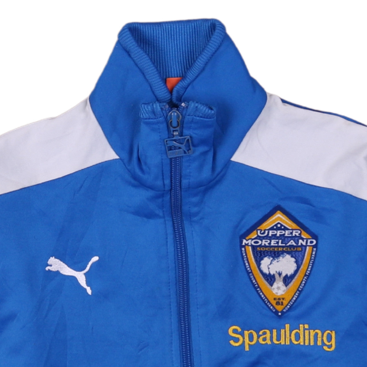 Puma Boys Blue Full Zip Soccer Hoodie Jacket Size 12 Athletic Style