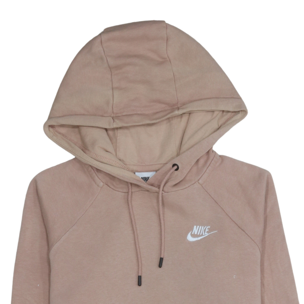 Nike Womens Beige Pullover Hoodie XS Cotton Blend Casual Sweatshirt