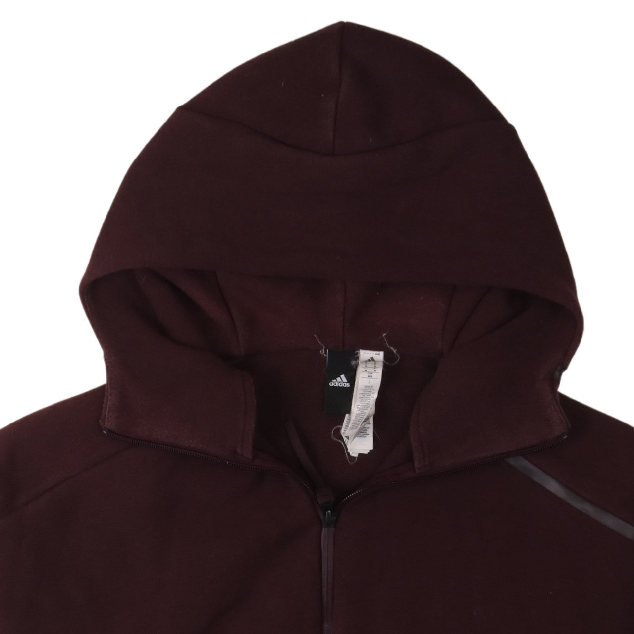Adidas Men's Brown Full Zip Hoodie Size M Regular Fit