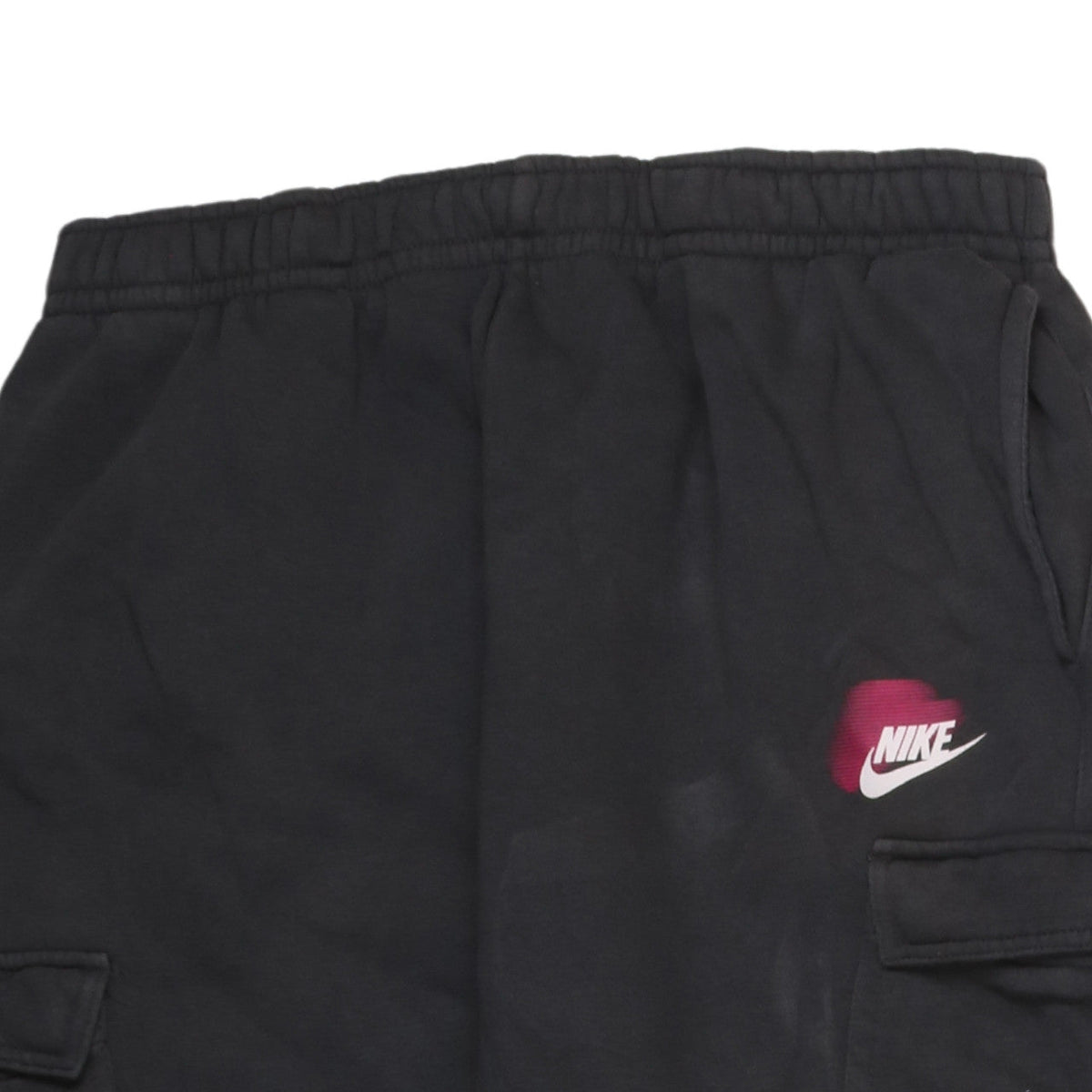Nike Men's Black Cargo Jogger Trousers L Sportswear Fleece
