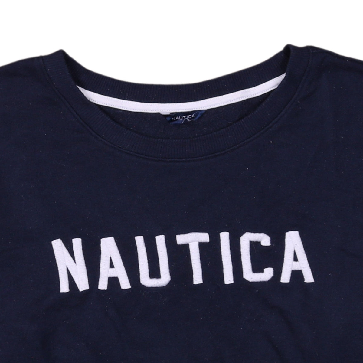 Nautica Women's Navy Blue Pullover Sweatshirt XL Crew Neck Logo