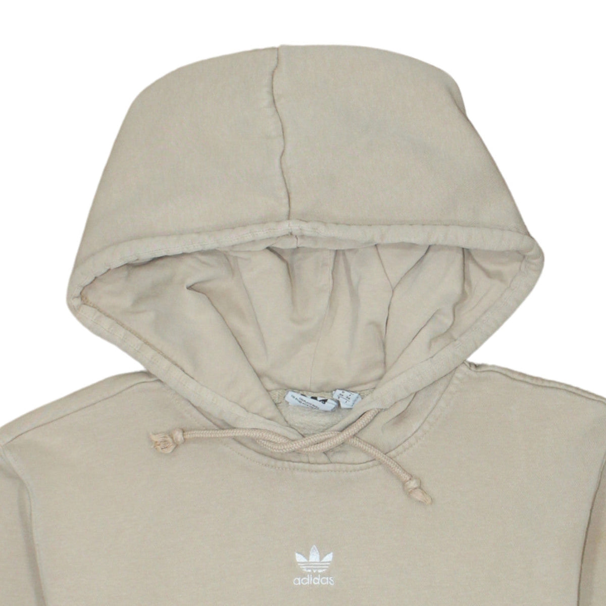 Adidas Women Beige Pullover Hoodie Size 10 Classic Fit