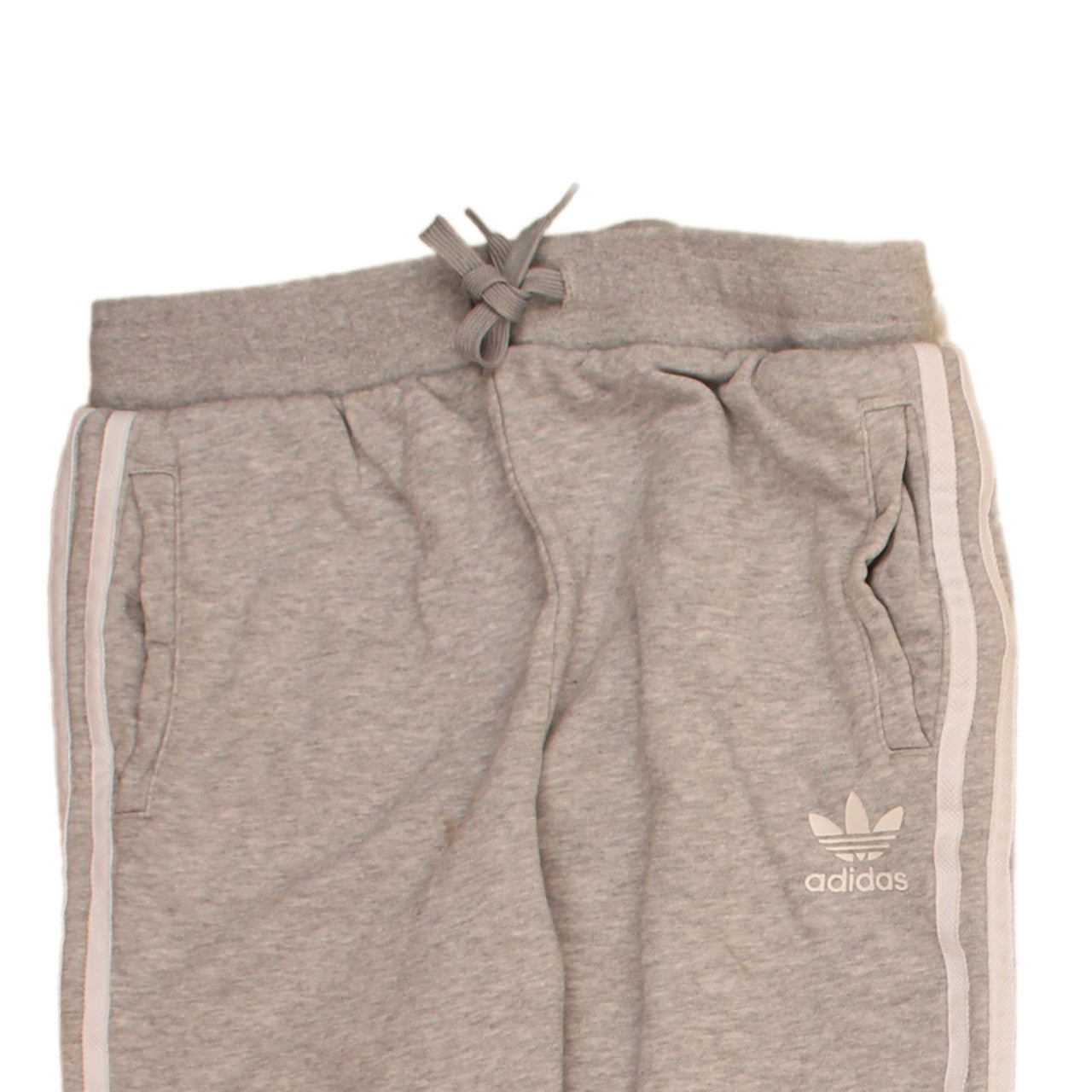 Adidas Boys Grey Jogger Sweatpants 14 Years Elastic Waist Side Stripe