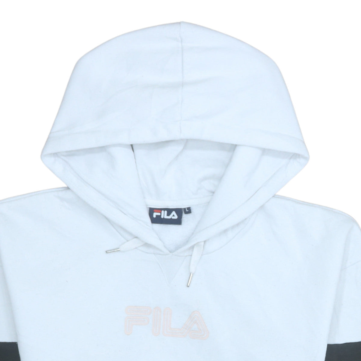Fila Womens Blue Colourblock Pullover Hoodie Size L