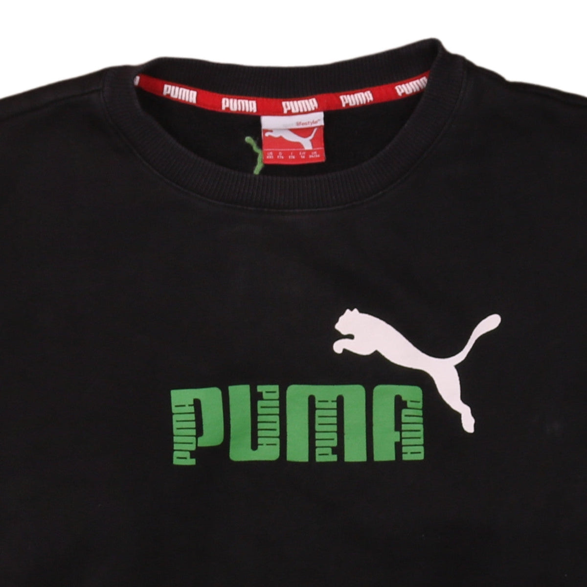 Puma Men's Black Crew Neck Pullover Sweatshirt Size M