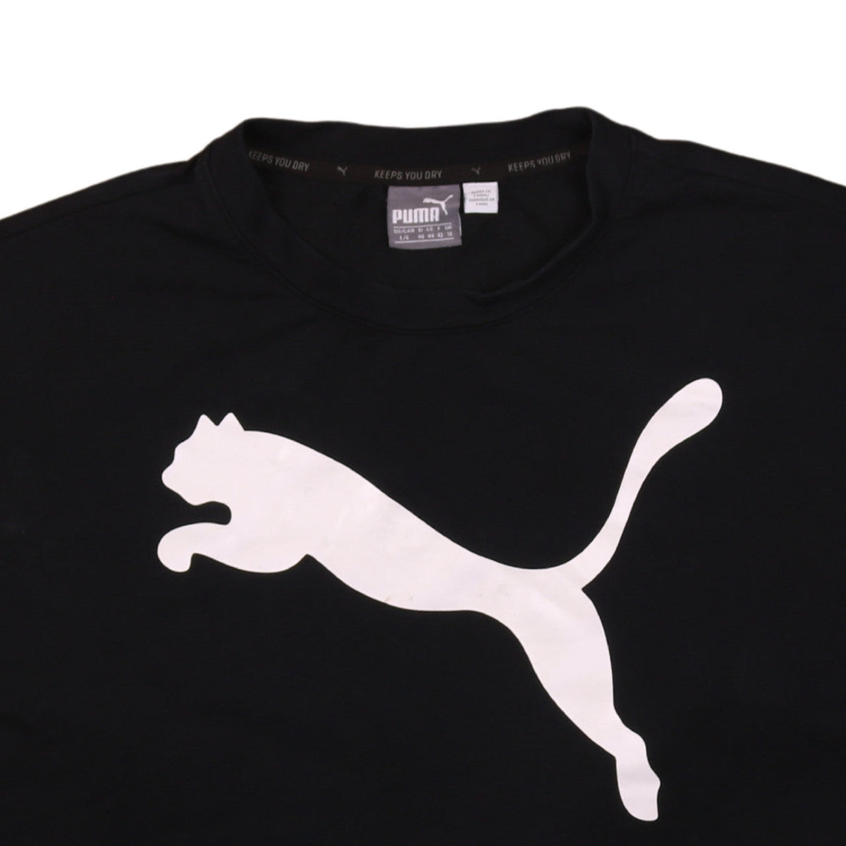 Puma Womens Black Crew Neck Pullover Sweatshirt Size 14