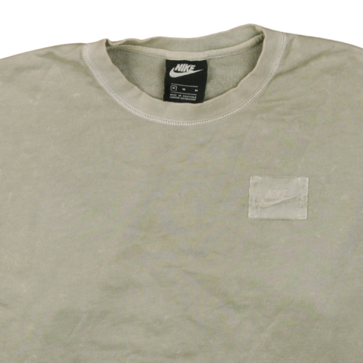 Nike Women's Beige Crew Neck Pullover Sweatshirt M Relaxed Fit