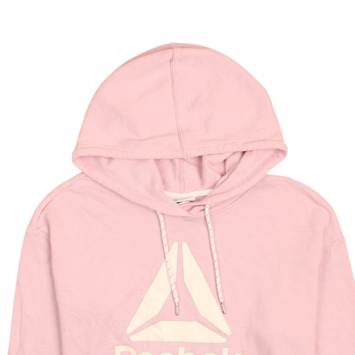 Reebok Womens Pink Pullover Hoodie Small Logo Sweatshirt