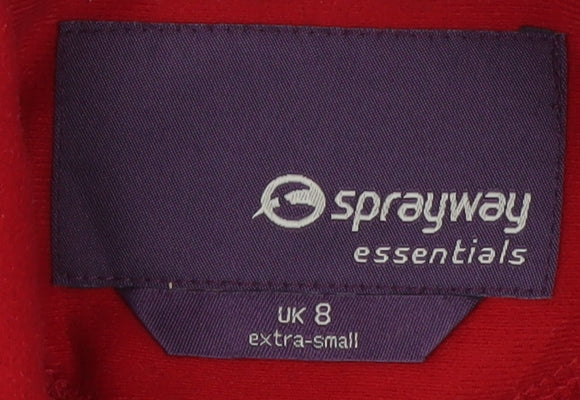 Sprayway Women's Red Fleece Full Zip Jacket UK 8 XS