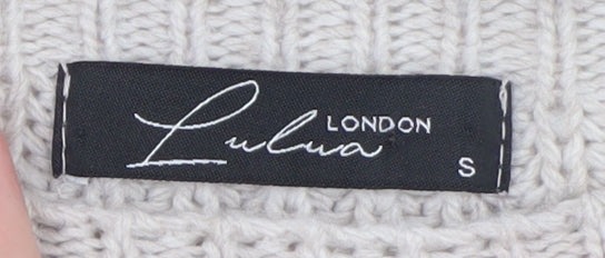 Lulua London Women's Multicoloured Striped Chunky Knit Jumper Size S