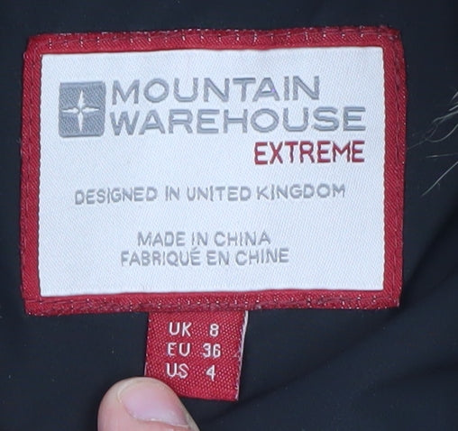 Mountain Warehouse Women’s Black Size 8 Puffer Jacket with Faux Fur Hood