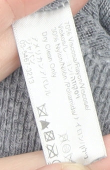 American Apparel Women Grey Knit Jumper Dress M Long Sleeve