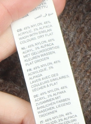 Fat Face Women’s Brown Chunky Knit V-Neck Jumper Size 14
