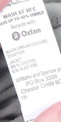 Marks & Spencer Women Green Long Sleeve Tie Front Jersey Top L