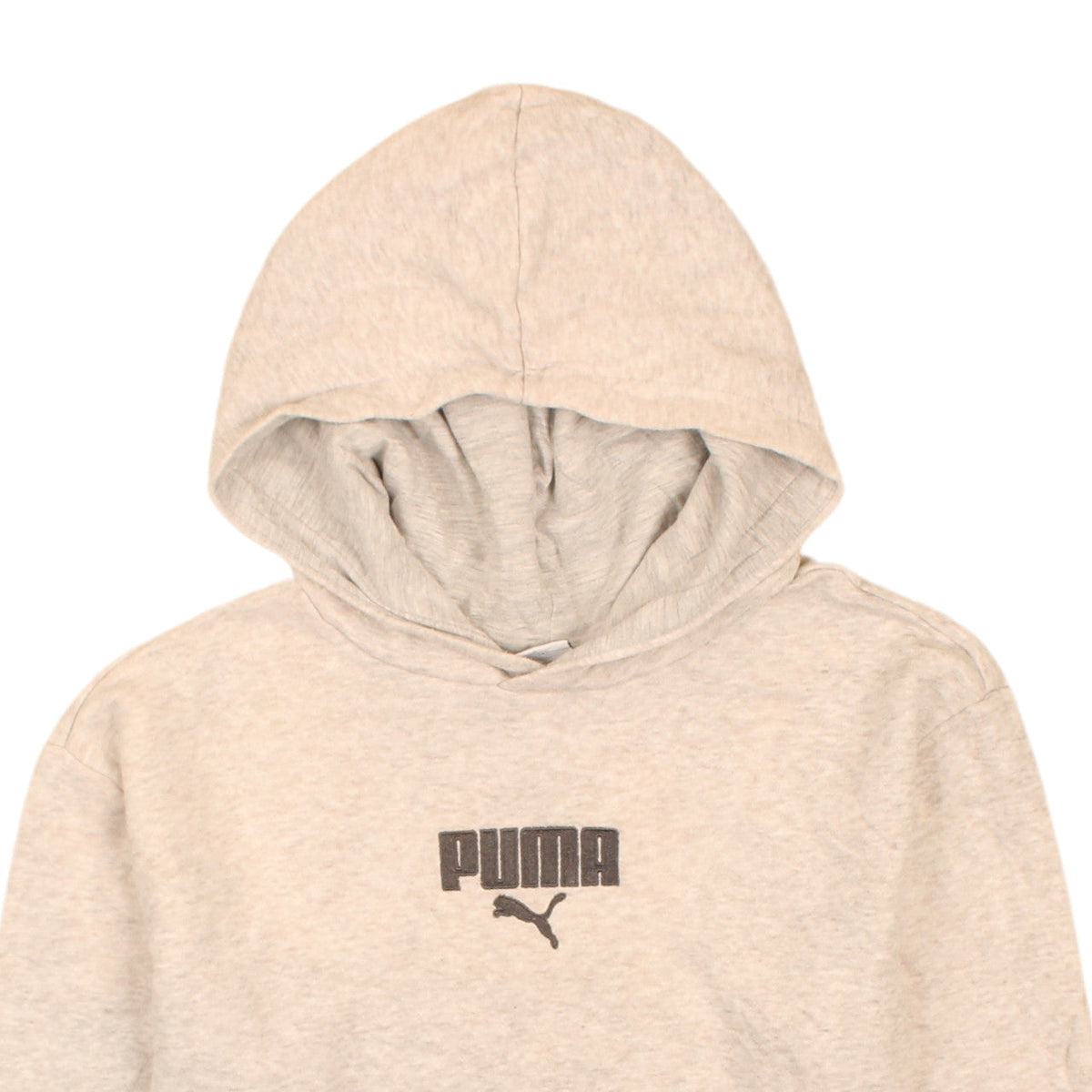 Puma Boys Beige Pullover Hoodie Size 16 Years Logo Fleece Sweatshirt