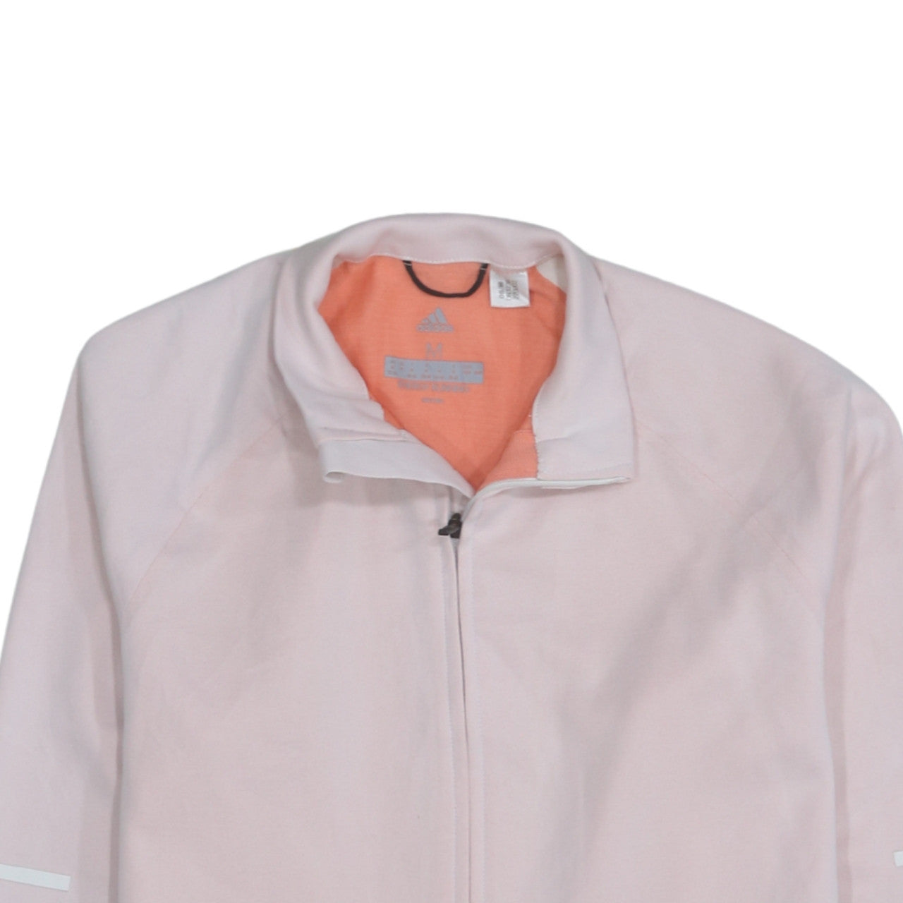 Adidas Womens Pink Medium Running Track Jacket Full Zip Lightweight