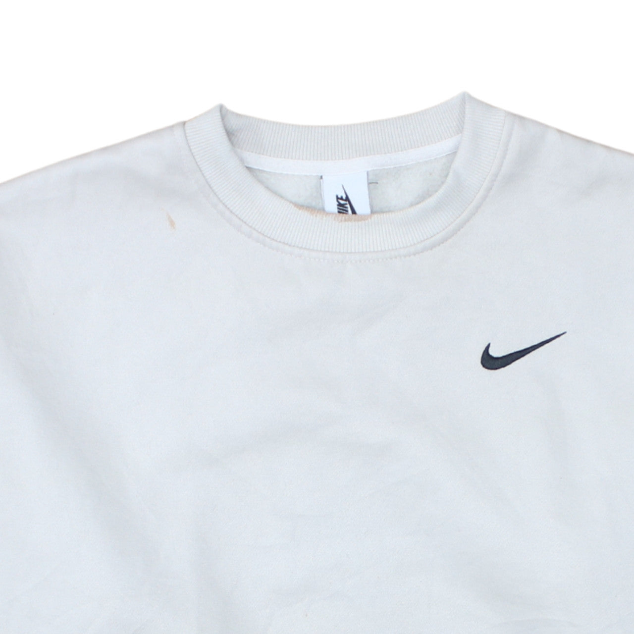 Nike Womens White XL Pullover Sweatshirt Crew Neck Cotton Blend