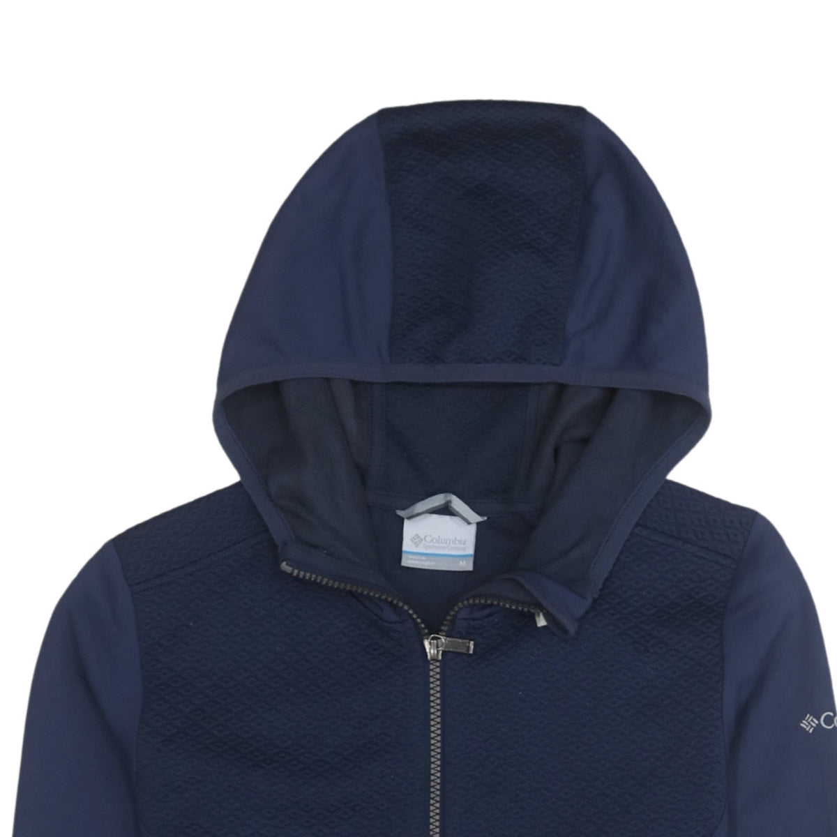 Columbia Womens Navy Full Zip Hooded Sweatshirt Size M Polyester Blend