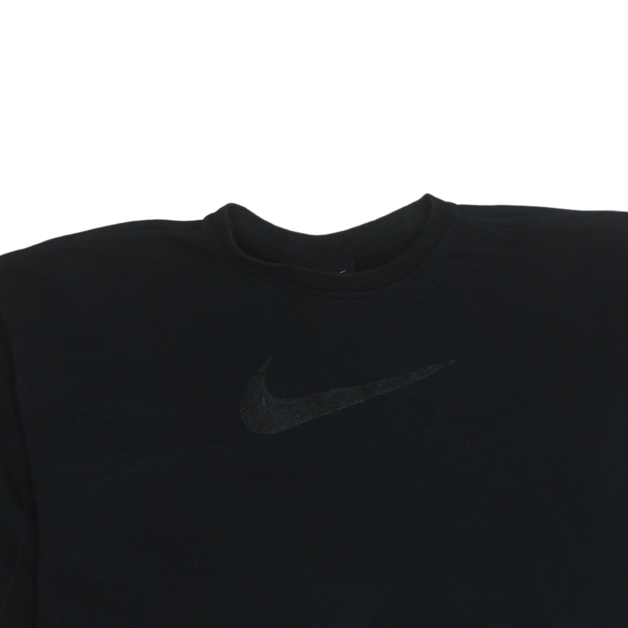 Nike Womens Black Crew Neck Pullover Sweatshirt Size M Cotton Blend Logo