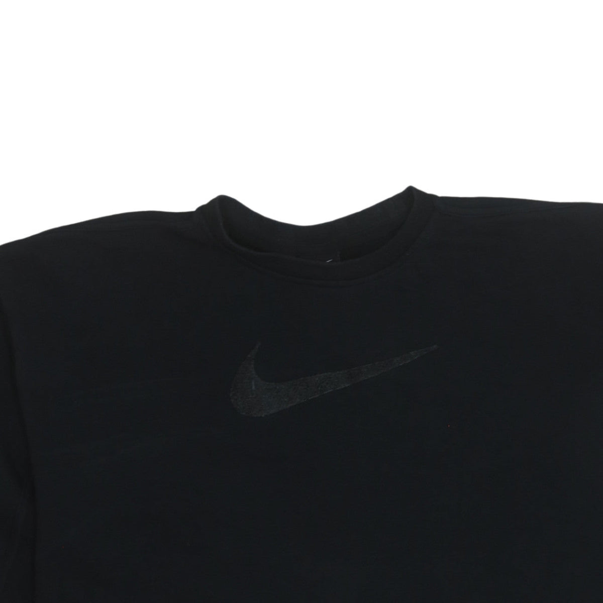 Nike Womens Black Crew Neck Pullover Sweatshirt Size M Cotton Blend Logo