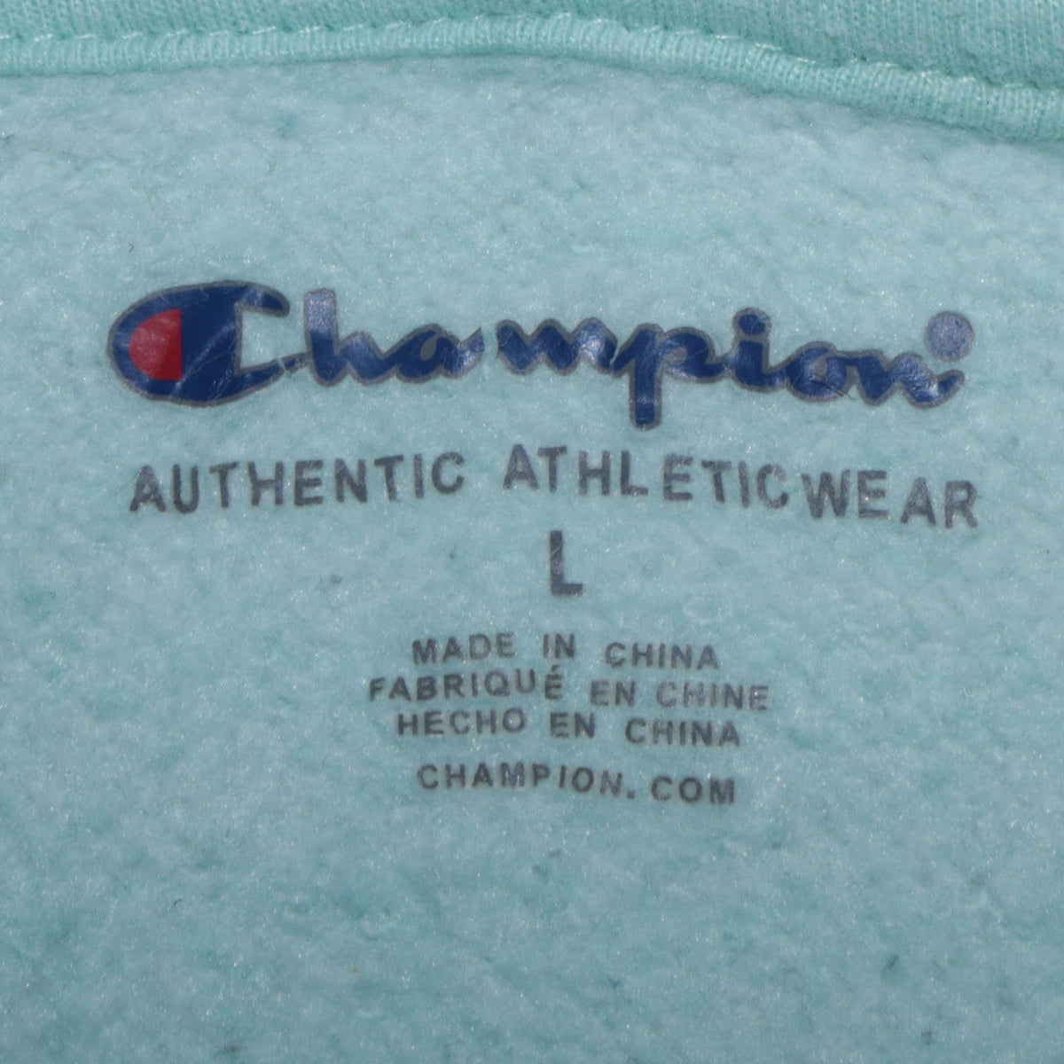 Champion Boys Green Pullover Hoodie L Fleece Logo Sweatshirt