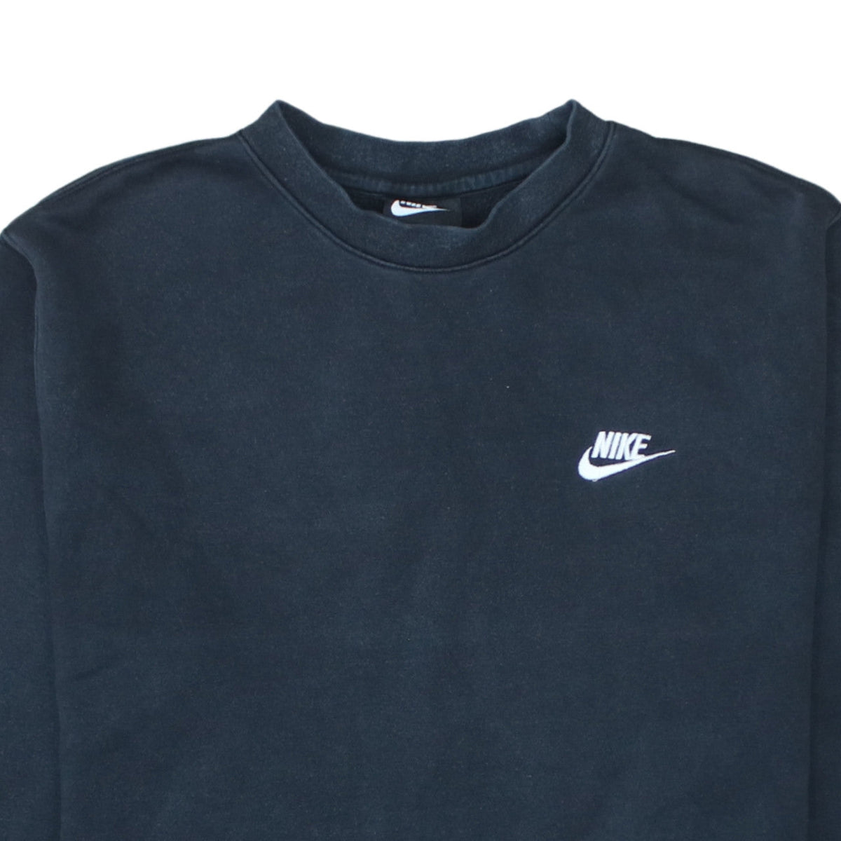 Nike Men's Black Crew Neck Fleece Sweatshirt Size M Regular Fit