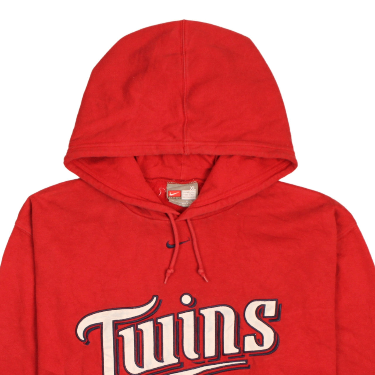 Nike Men's Red XL Pullover Hoodie Twins Logo Sports Fleece